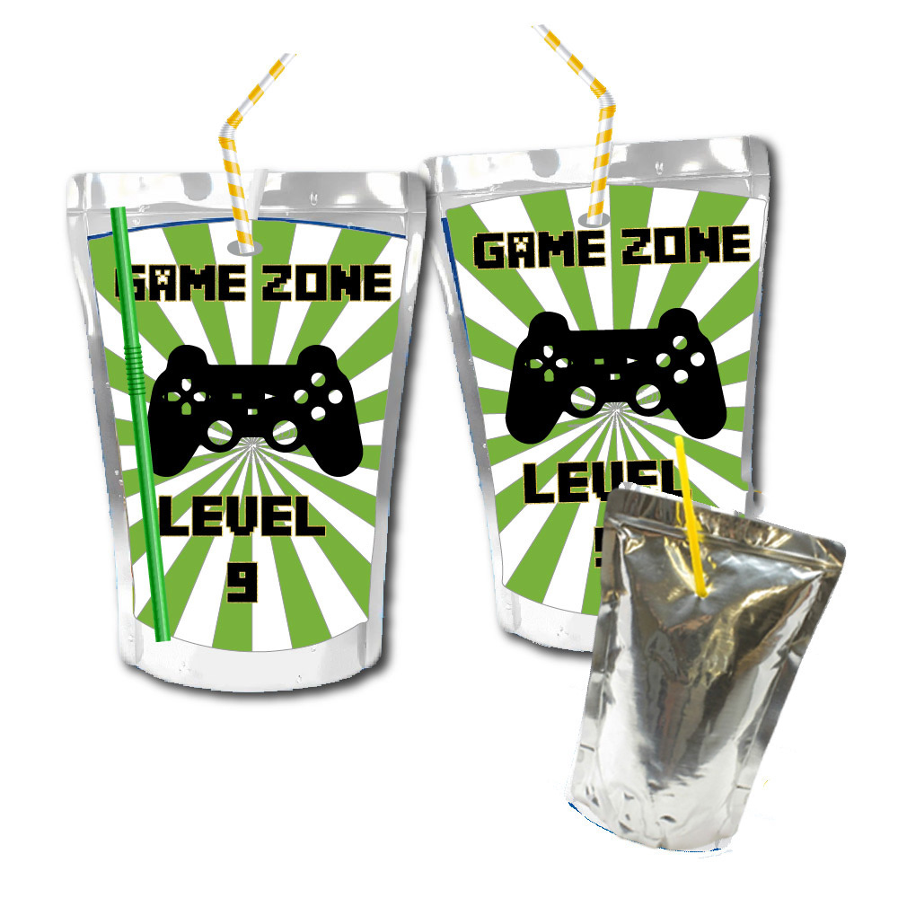Food Snacks Packaging - Custom Name Stickers for Juice Pouches