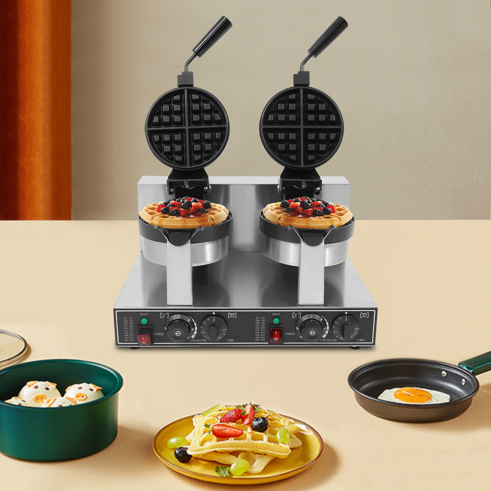 Food Snacks At Home - 201 Stainless Steel Waffle Iron 110V