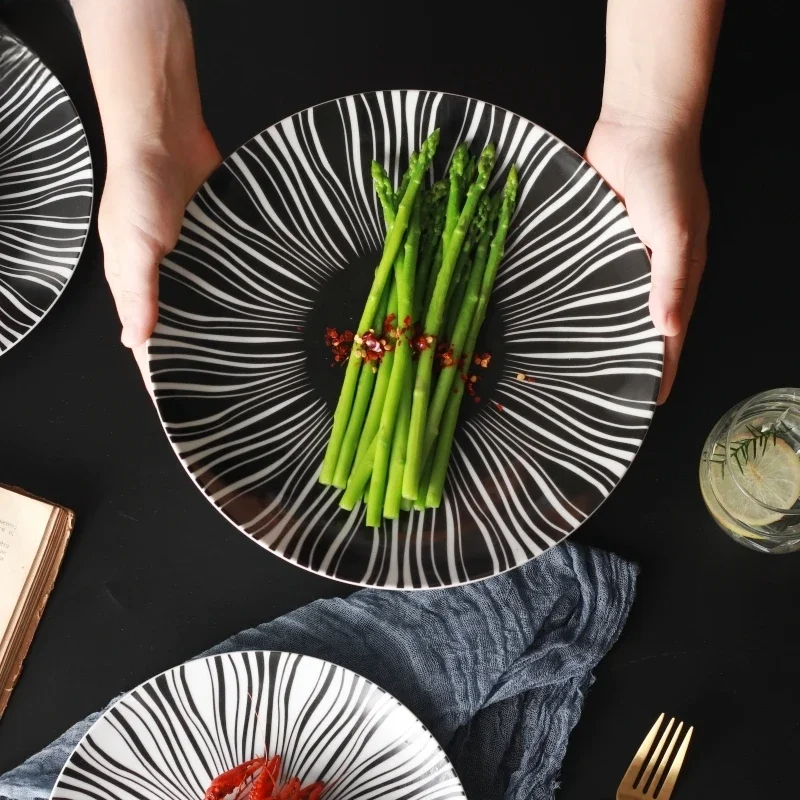 Ceramic Black White Stripes Ta – Food Good Snacks Bewertung und Preis
