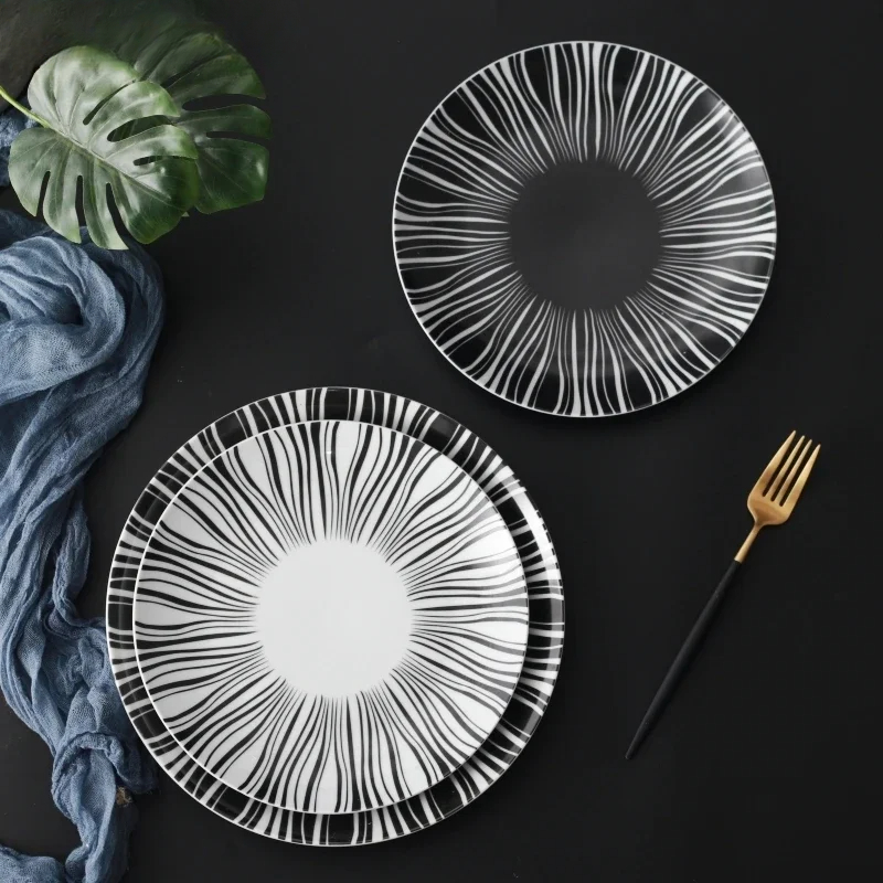 Ceramic Black White Stripes Ta – Food Good Snacks Bewertung und Preis