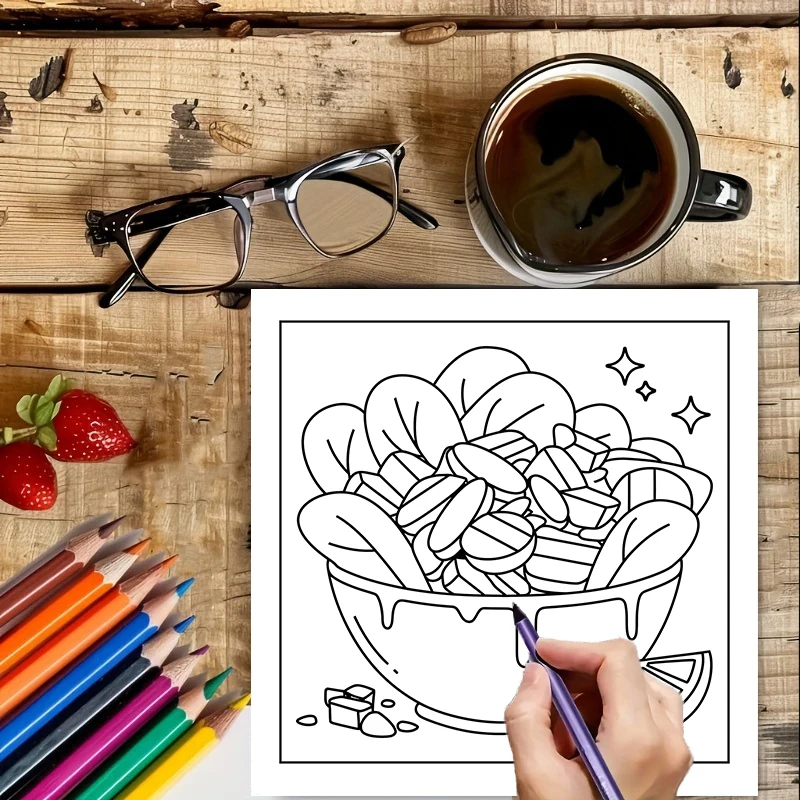 Easy Food and Snacks Coloring  – Food Snacks Drawing Bewertung und Preis