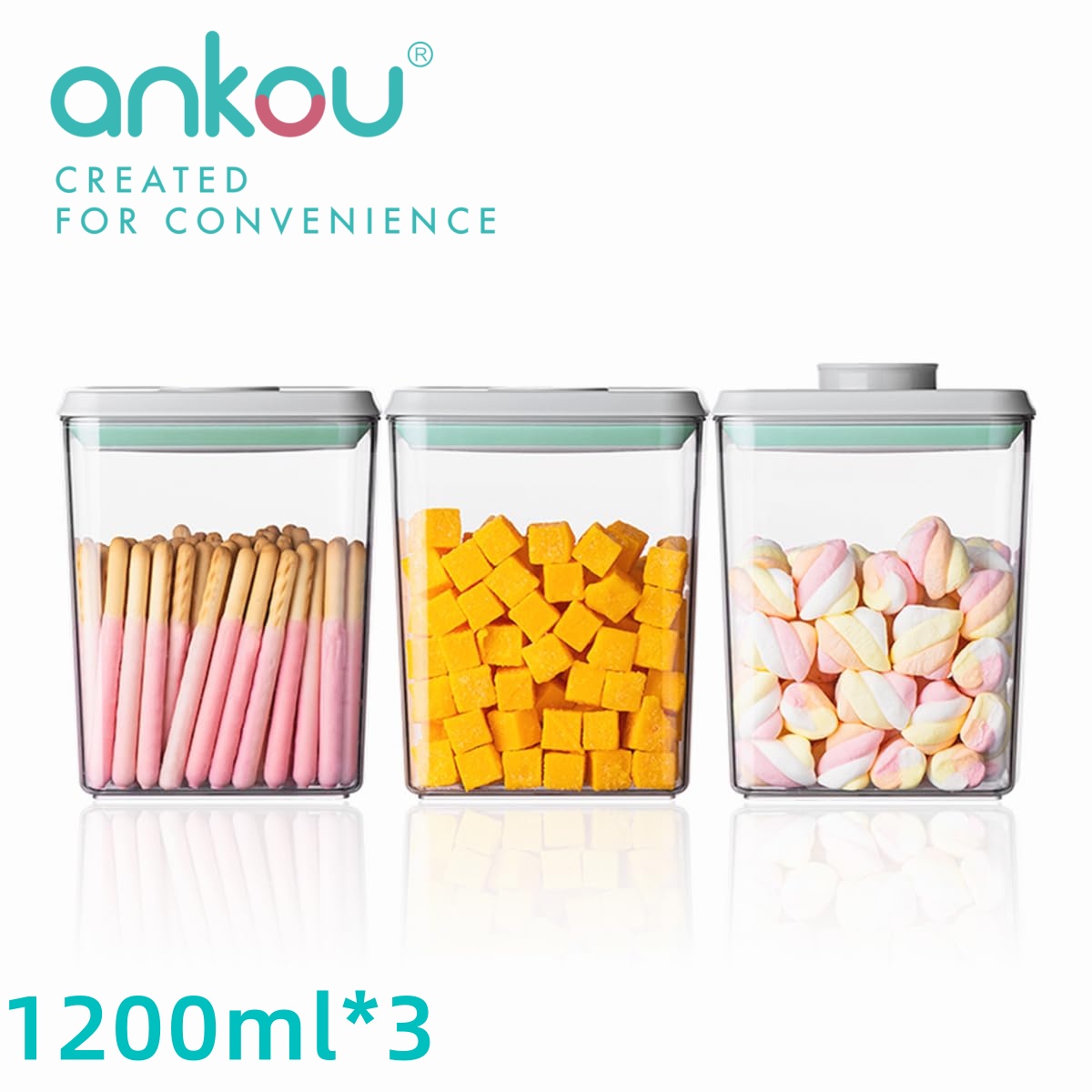 Ankou 3Pcs 1.2L Pop Airtight F – Food Snacks Candy Bewertung und Preis