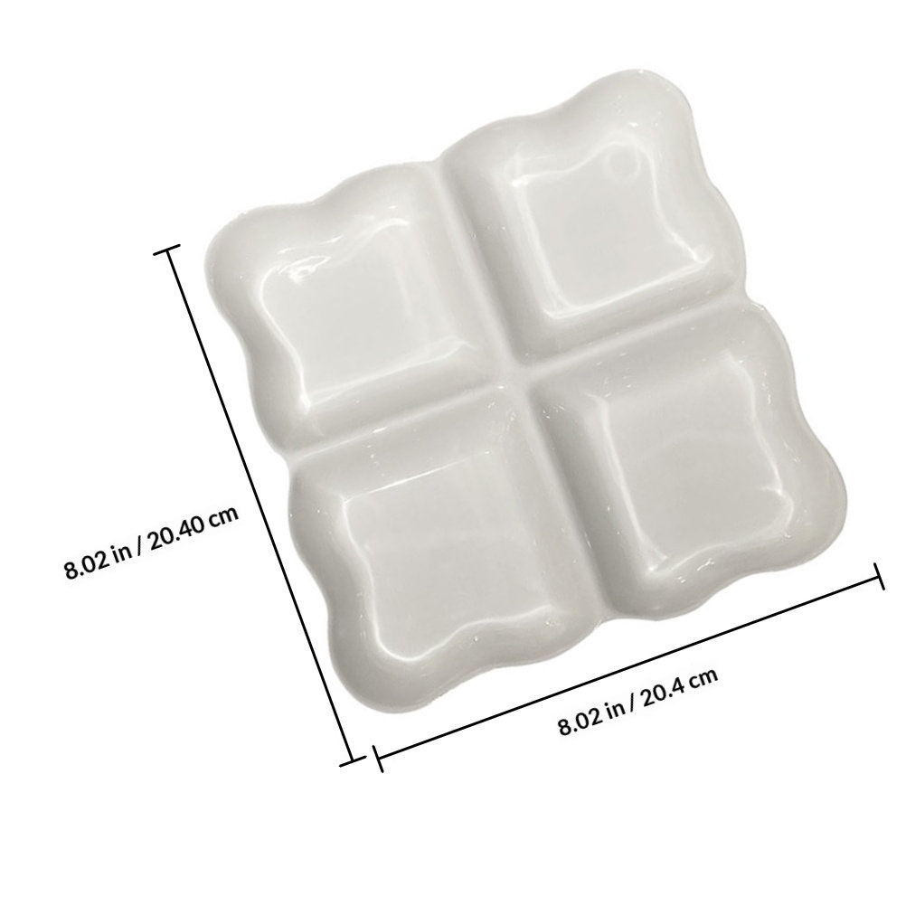4-Section Food Plate Ceramic S – Food Snacks Restaurant Bewertung und Preis