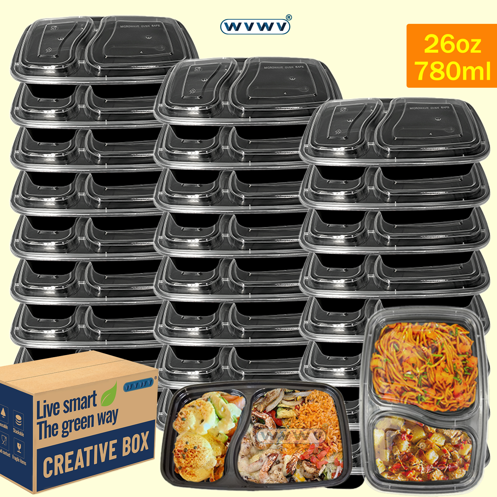 10/40 Pack 26 oz Two-Compartme – Food Snacks For Christmas Bewertung und Preis