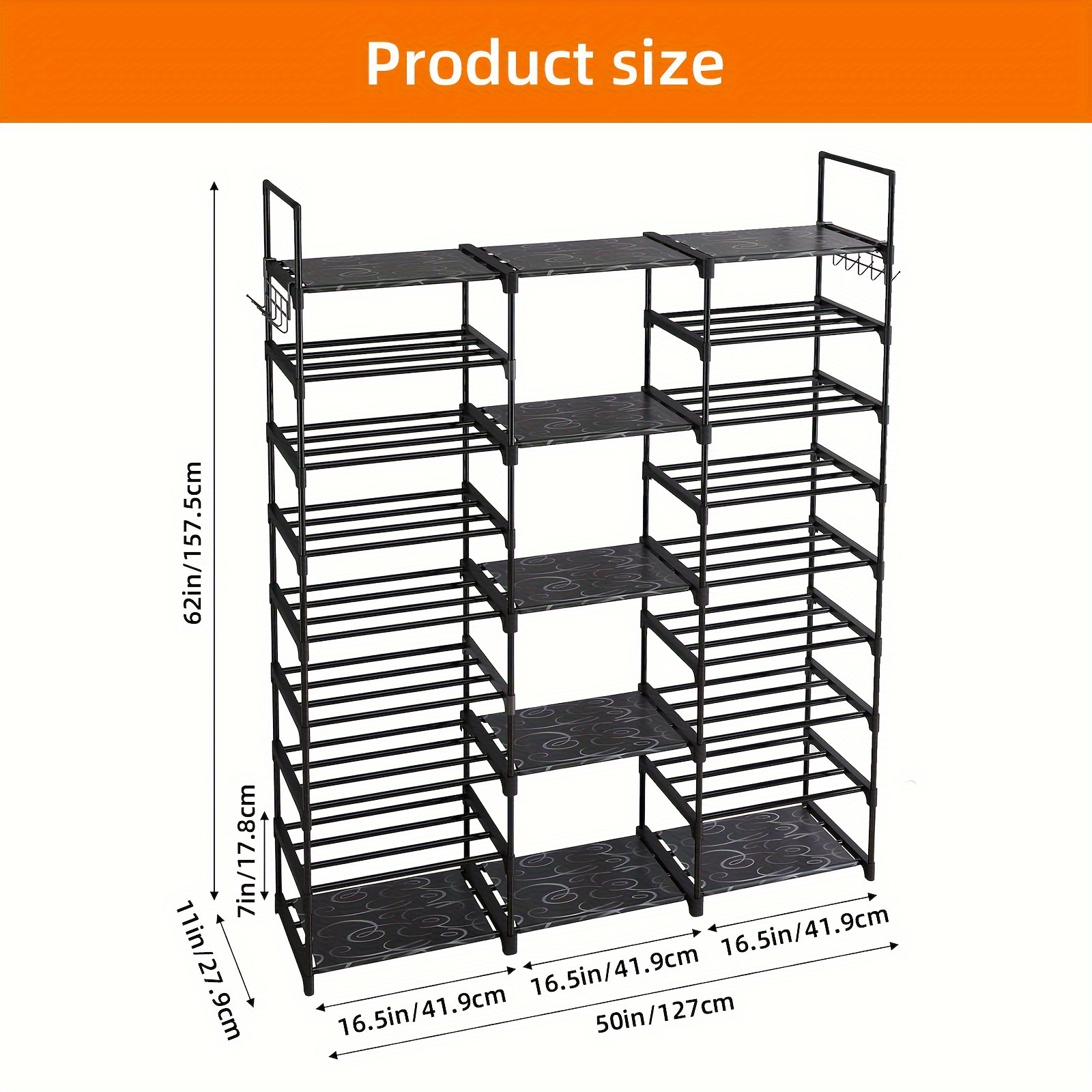 1pc 9 Tier Shoe Rack Organizer – Foods X Bewertung und Preis