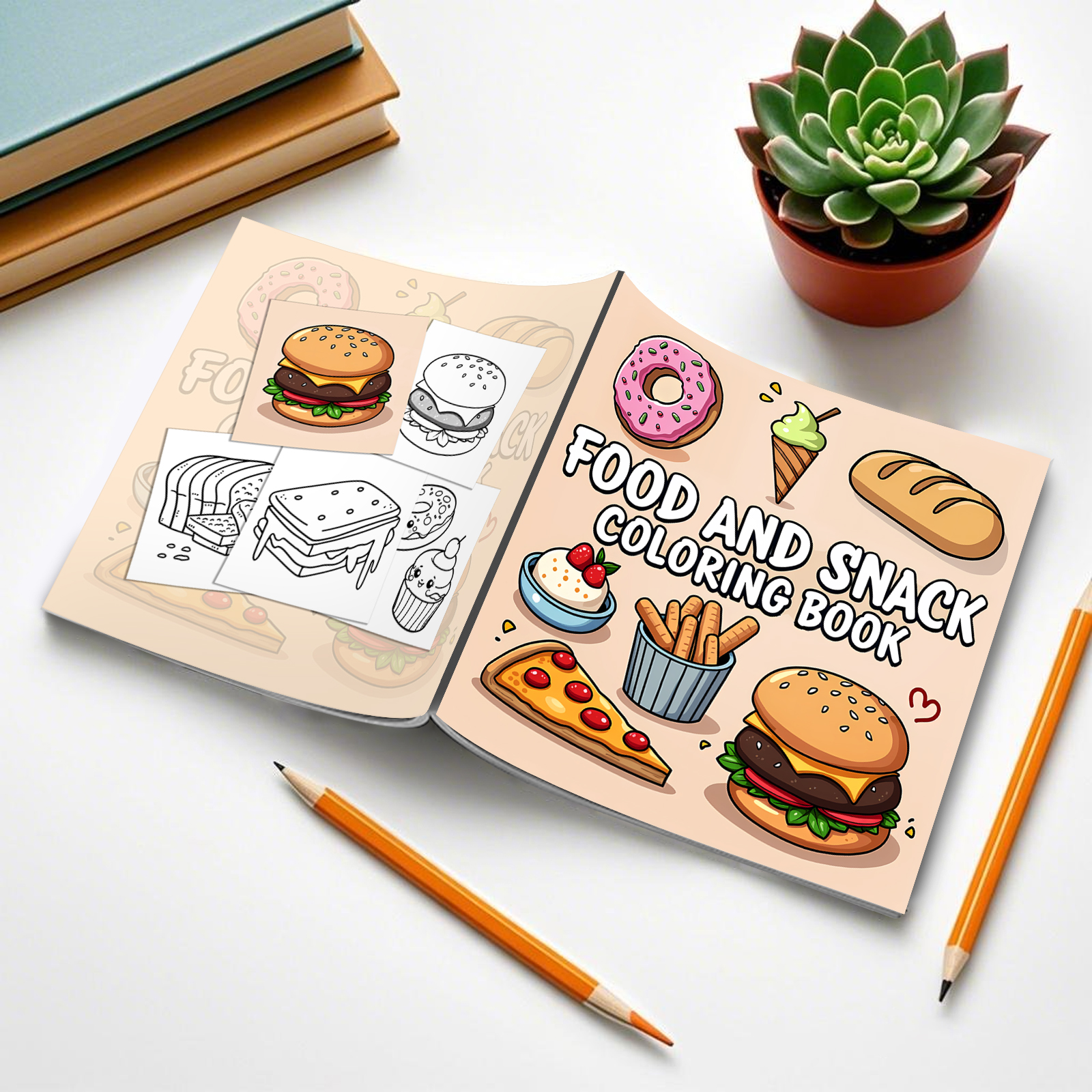 FOOD AND SNACK Coloring Book F – Food Snacks Drawing Bewertung und Preis