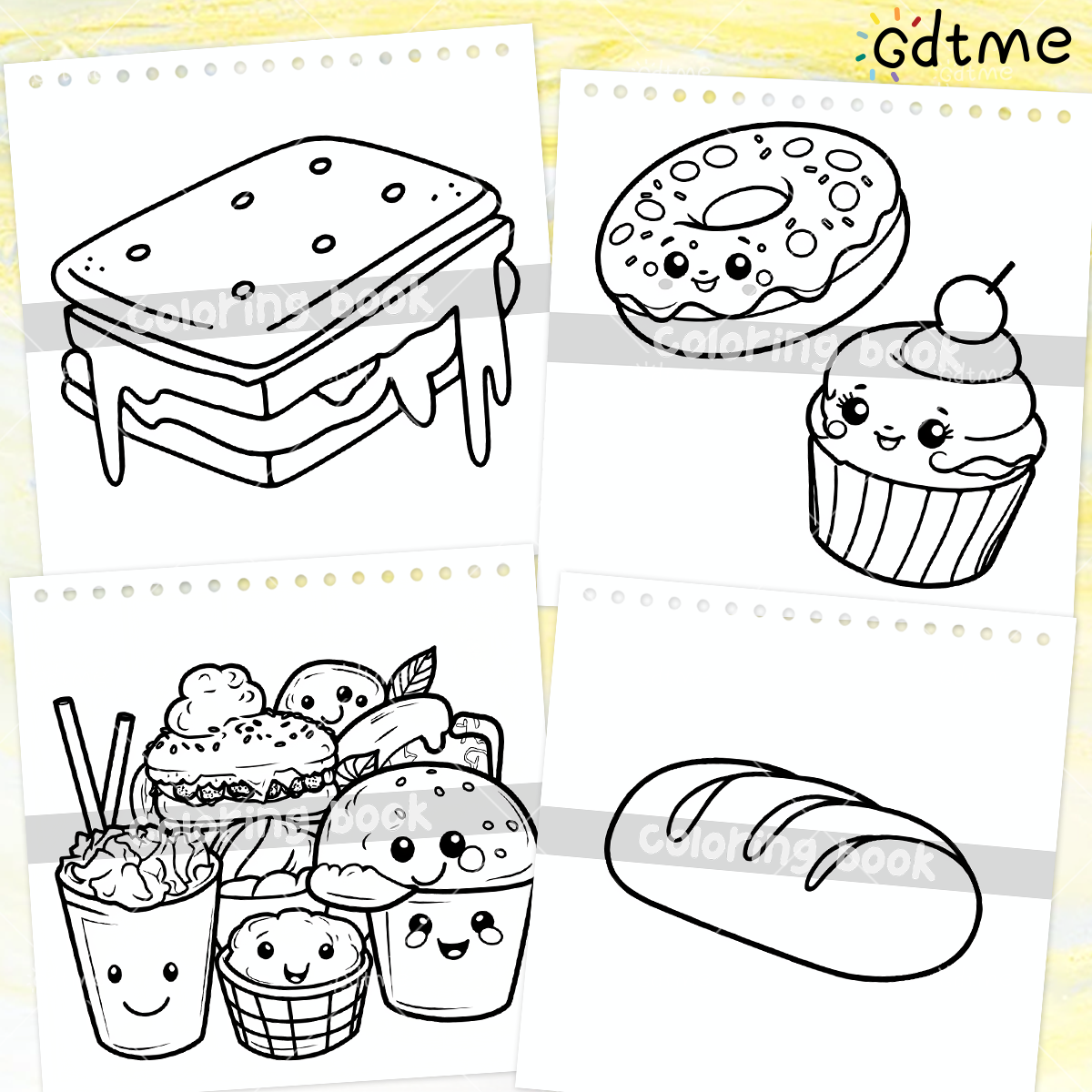 FOOD SNACKS & SWEETS Themed Co – Food Snacks Drawing Bewertung und Preis