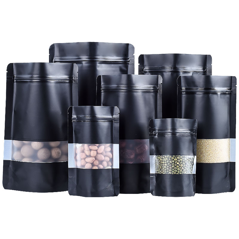 100PCS Stand-up Matte Black Al – Food Snacks For Christmas Bewertung und Preis