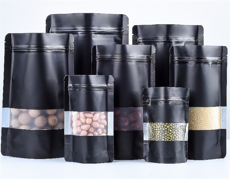 100PCS Stand-up Matte Black Al – Food Snacks For Christmas Bewertung und Preis