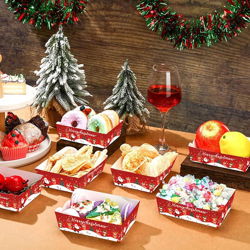 Christmas Paper Food Tray Chri – Food Snacks For Christmas Bewertung und Preis