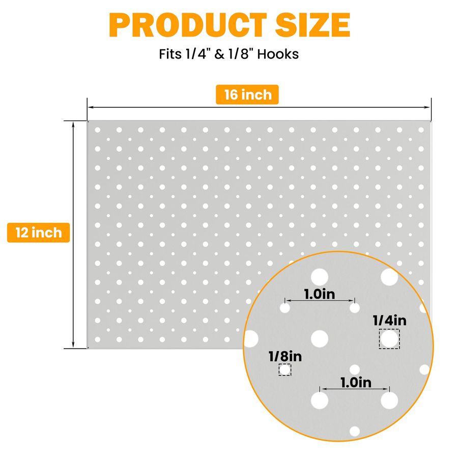 Metal Pegboard Panels, 16 x 12 – Foods X Bewertung und Preis