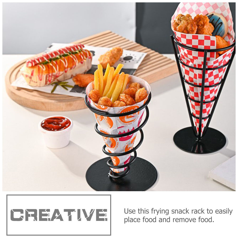 Cone Shaped Basket Stand Thick – Food Snacks Restaurant Bewertung und Preis