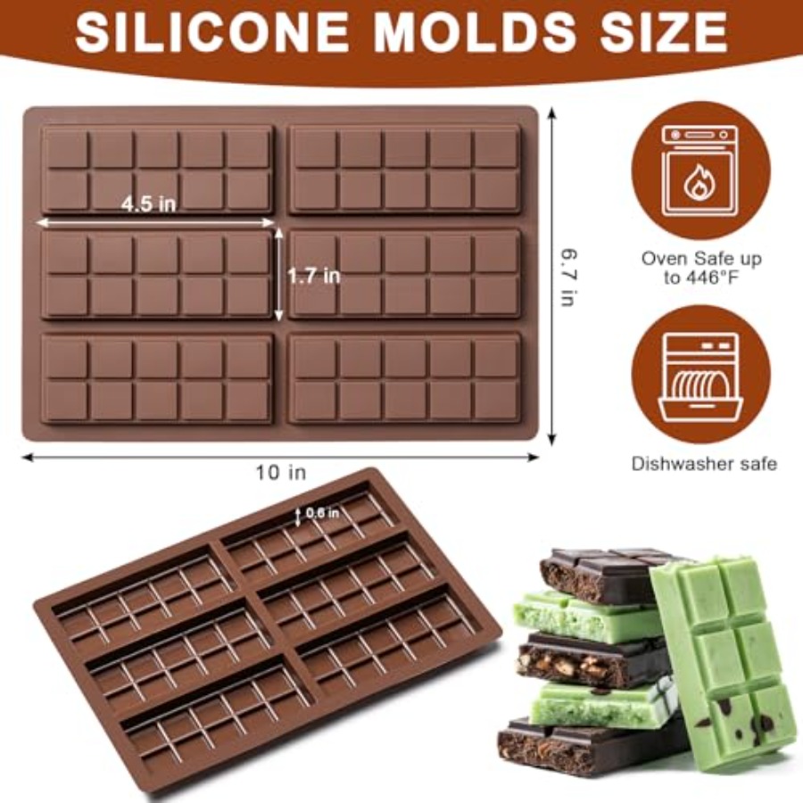 Chocolate Bar Mold Non-Stick C – Food Snacks Candy Bewertung und Preis