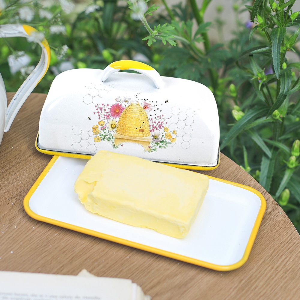 Menschy Enamel Butter Dish Che – Food Snacks Packaging Bewertung und Preis