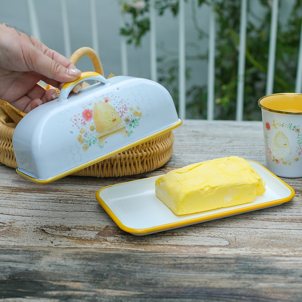 Menschy Enamel Butter Dish Che – Food Snacks Packaging Bewertung und Preis