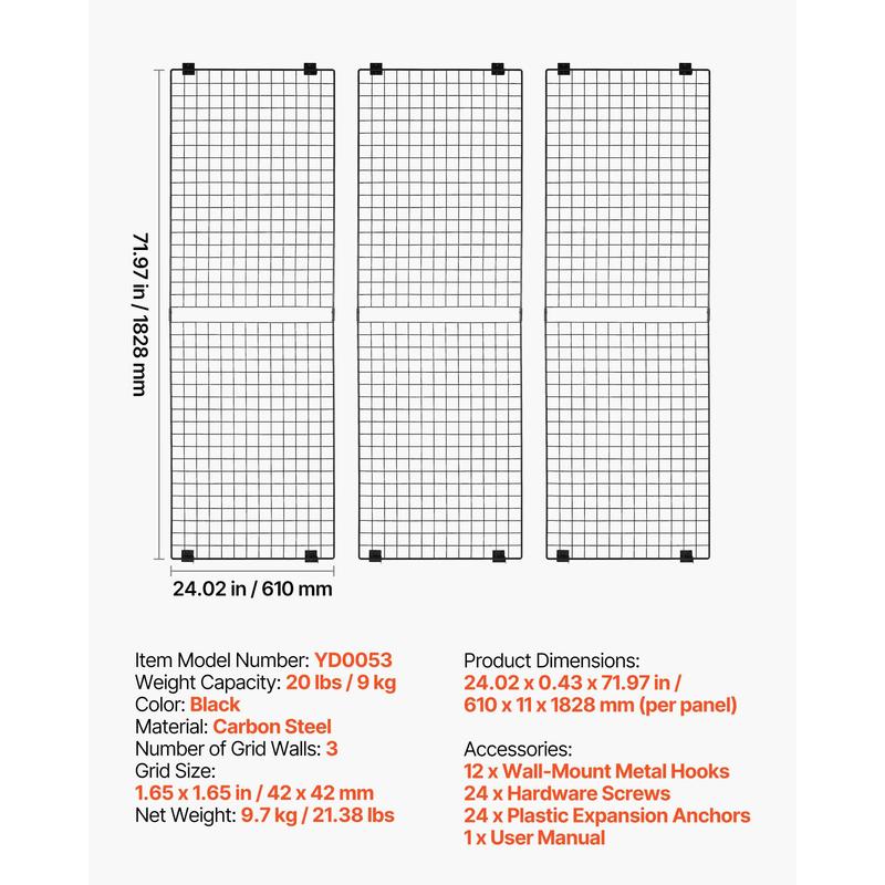 3 Packs Grid Wall Panels, 2 x  – Foods X Bewertung und Preis