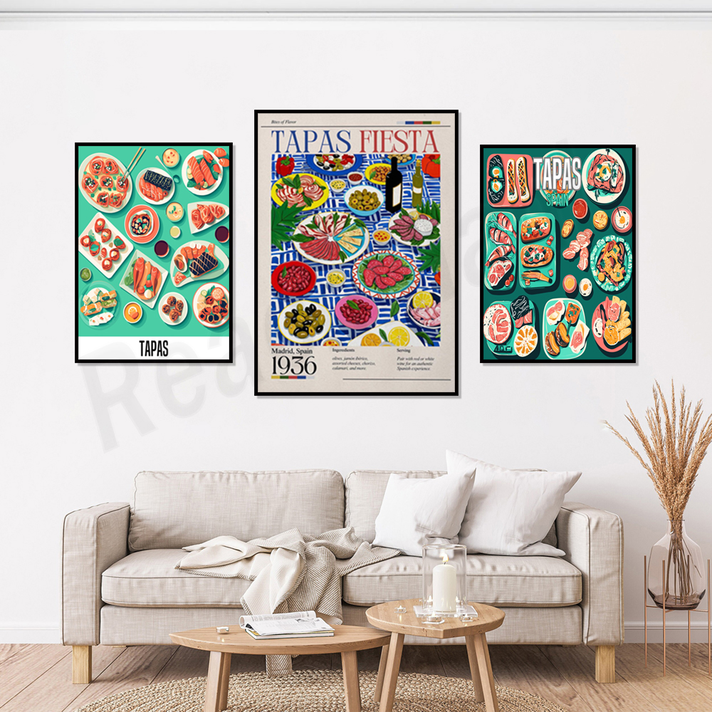 Spanish tapas snack print, foo – Food Snacks Restaurant Bewertung und Preis